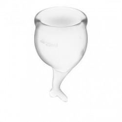 Satisfyer Feel Secure Menstruatie Cup Set - Transparant