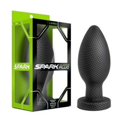 Spark - Siliconen Anaal Plug Carbon Fiber - Large
